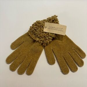 Ladies winter gloves‎ by Charlotte nwt gold/tan color